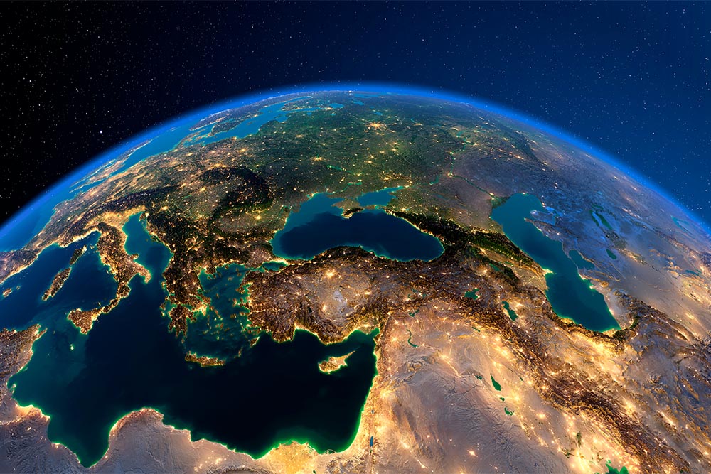 Gökyüzünden Türkiye - Dünya Haritası Duvar Kağıdı - 100.85 TL + KDV