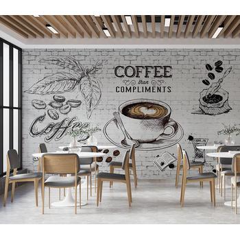 3 Boyutlu Kahve Temalı Duvar Kağıdı