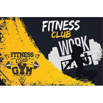 3 Boyutlu Spor Salonları Fitness GYM Duvar Kağıdı 400x250 cm