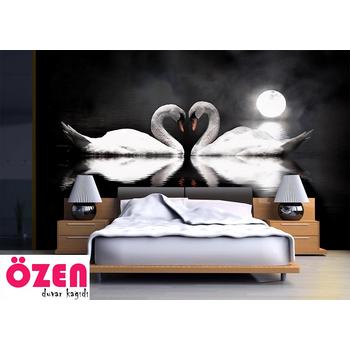 Ay ışığında Romantik Kuğular Duvar Kağıdı