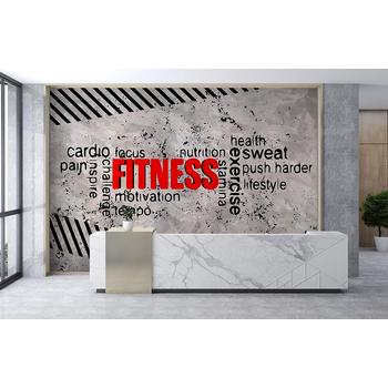 Beton Zemin üzerinde Yazılı Spor Salonu Duvar Kağıdı