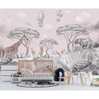 Çocuk Odası Duvar Kağıdı Sevimli Hayvanların Yaşamı