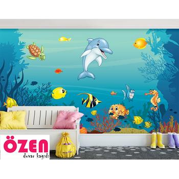 Denizaltı Mutlu Balıklar Duvar Kağıdı