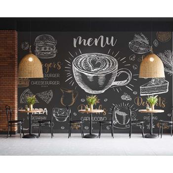 Kahve Fincanı ve Yazılar Duvar Kağıdı