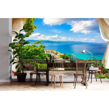 Muhteşem Balkon Teras Manzarası Duvar Kağıdı