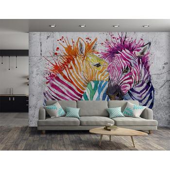 Renkli Zebralar Duvar Kağıdı