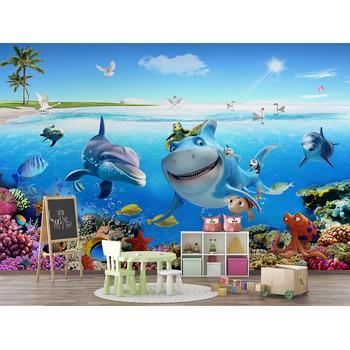 Sevimli Balıklar Denizaltında Çocuk Odası Duvar Kağıdı