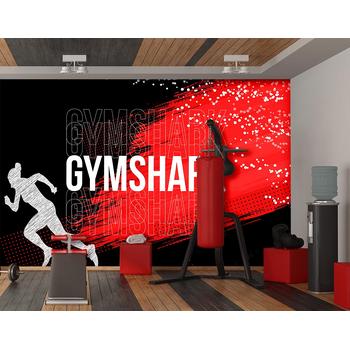 Spor Salonu Özel Tasarım Yazılı Duvar Kağıdı