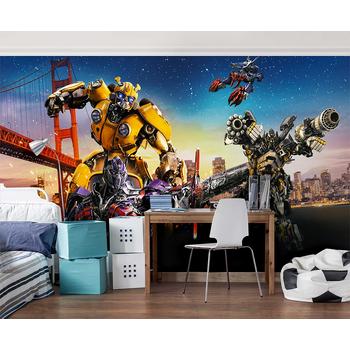 Transformers Robot Arabalar Çocuk Odası Duvar Kağıdı