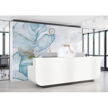 Turkuaz Mavi Mermer Desenli Duvar Kağıdı