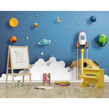 Uzay ve Gezegenler Çocuk Odası Duvar Kağıdı
