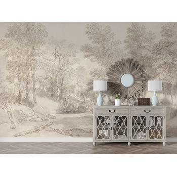 Çizim Tarzında Manzara Duvar Kağıdı