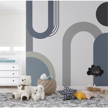 Erkek Çocuk Odası Duvar Kağıdı Geometrik Şekiller