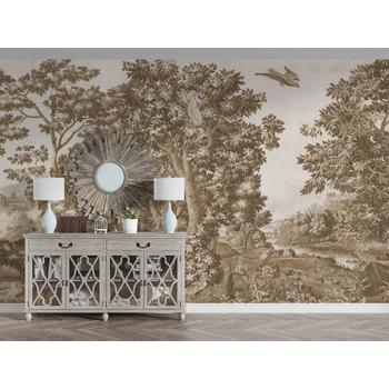 Eskitme Orman Manzarası Yeni Tarz Duvar Kağıdı Modelleri