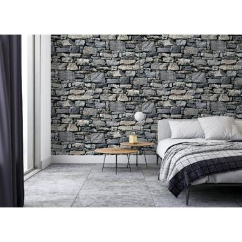Gerçekci Taş Desen 3 Boyutlu --- 5 m2 Rulo Duvar Kağıdı