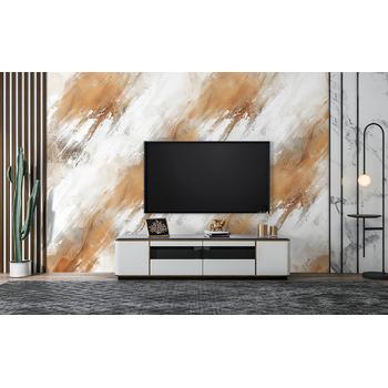 Kahverengi Beyaz Boyalı Duvar Desen Duvar Kağıdı