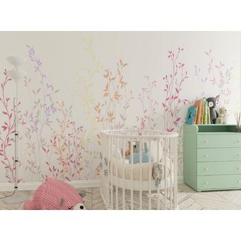 Renkli Sarmaşık Yapraklar Çocuk Odası Duvar Kağıdı