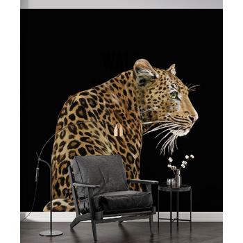 Siyah Zemin üzerinde Leopar Duvar Kağıdı