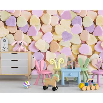 3 Boyutlu Soft Renk Kapler Çocuk Odası Duvar Kağıdı