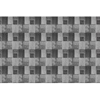 3 Boyutlu Siyah Beyaz Ahşap Kareler Duvar Kağıdı 5 m² Rulo 