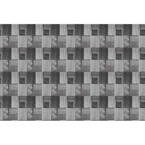 3 Boyutlu Siyah Beyaz Ahşap Kareler Duvar Kağıdı 5 m² Rulo 