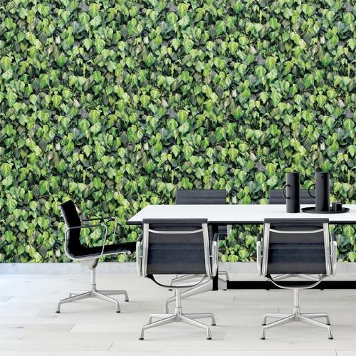 3 Boyutlu Yeşil Yapraklar Duvar Kağıdı 5 m² Rulo 