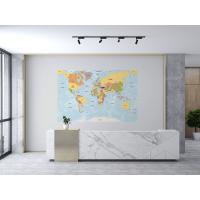 Türkçe Dünya Haritası Duvar Kağıdı 200x130 cm