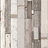 Gri Tonlarda Ahşap Desenli Duvar Kağıdı 5 m² Rulo 