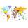 Renkli Dünya Haritası Çocuk Odası Duvar Kağıdı