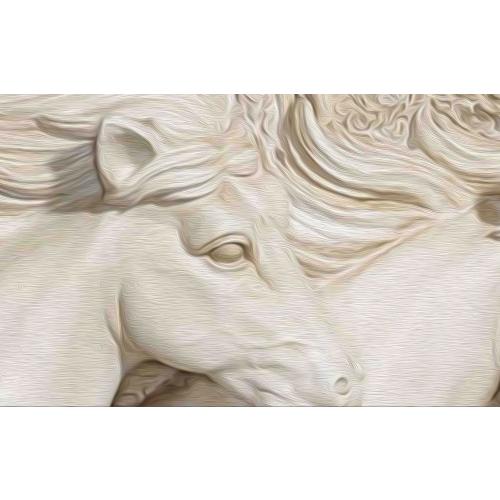 3D Kabartma Yağlı Boya Efektli Atlar 250X170 CM