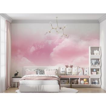 Çocuk Odası Duvar Kağıdı Pembe Bulutlar