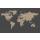 Dünya Haritası Duvar Kağıdı Füme Kahverengi Tonları
