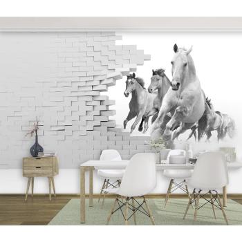 Koşan Beyaz Atlar Duvar Kağıdı 2