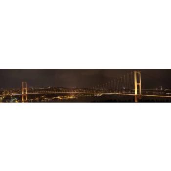 Panoramik Gece İstanbul Köprü Manzarası