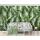 Taş Desen Zemin Üzerinde Tropikal Yapraklar Duvar Kağıdı