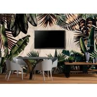 Tropikal Yapraklar Duvar Kağıdı Tv Ünite Duvarına Uygun  350X230 CM